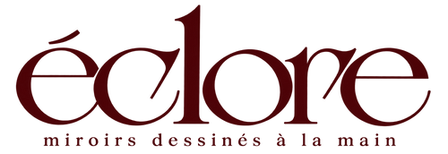 Logo Éclore avec la baseline « miroirs dessinés à la main »